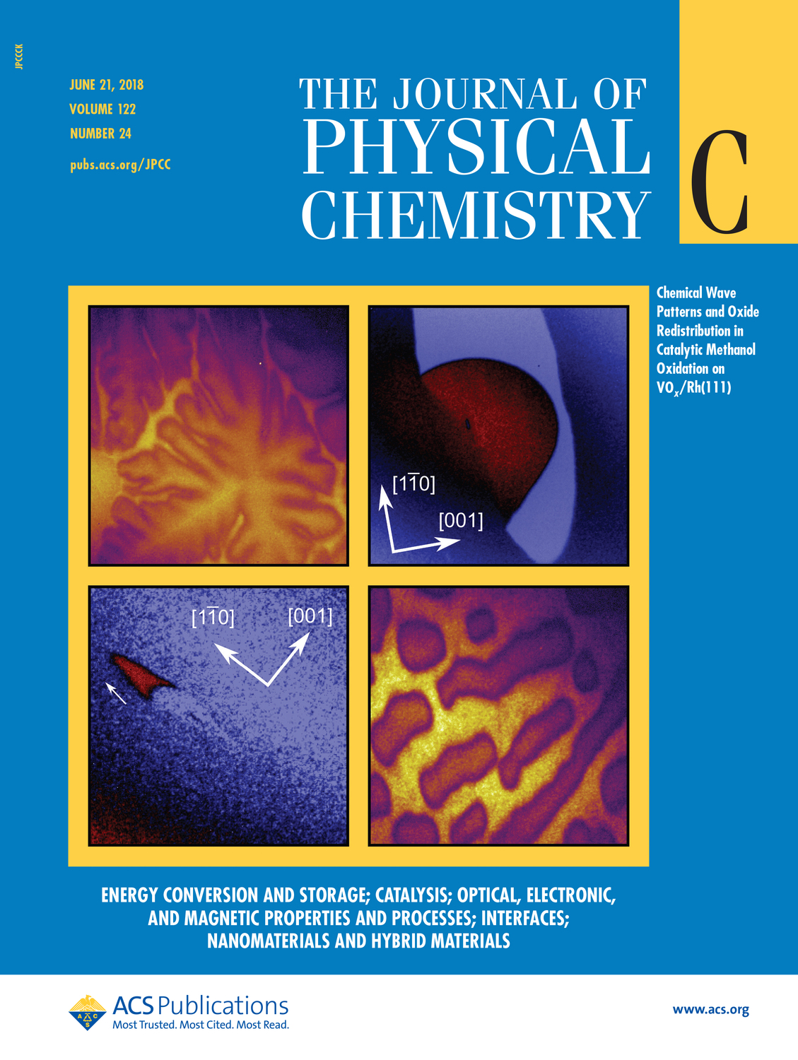 Coverpage of The Journal of Physical Chemistry C Vol.122 Number 24 in June 21, 2018 