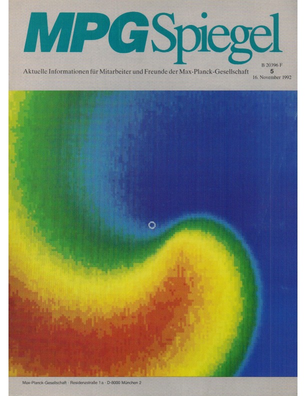 Cover Page of <em>Max-Planck Gesellschaft Spiegel Volume 5 </em>19 November 1992