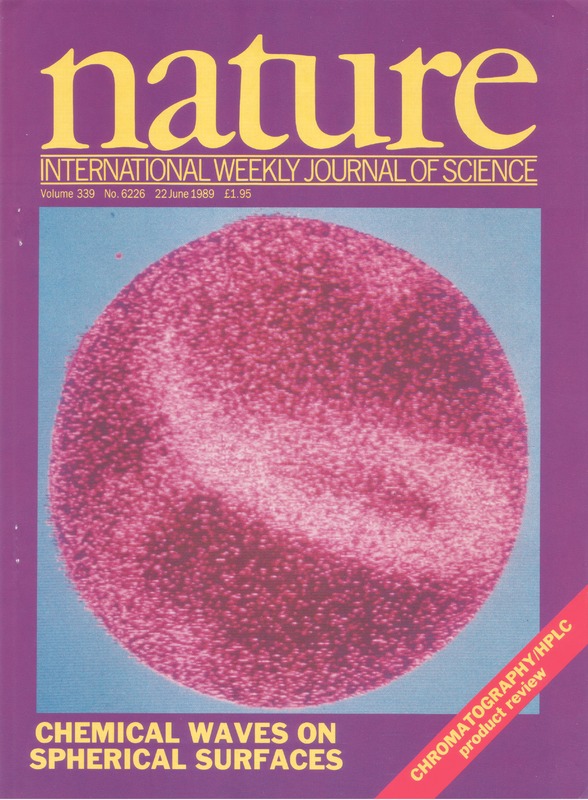 Cover Page of<em> Nature </em>Volume 339, Issue 6226, 22 June 1989