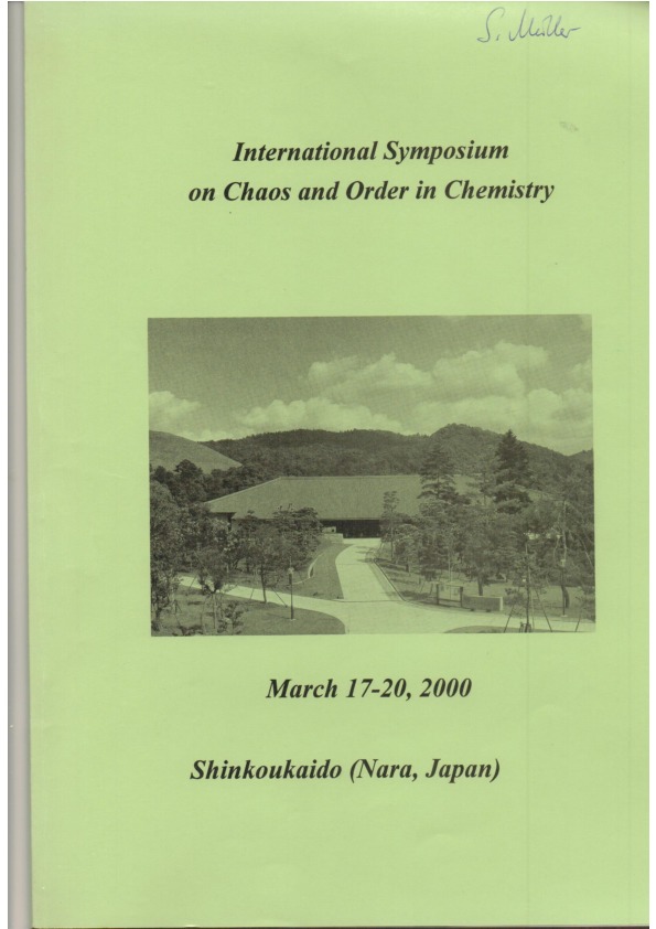 2000 Nara, Japan: International Symposium on Chaos and Order in Chemistry - Program