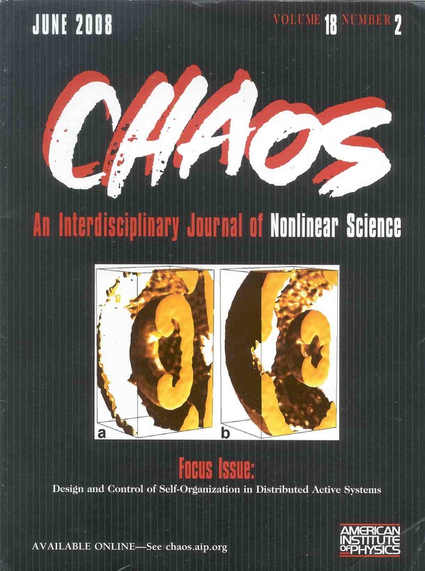 Cover Page of <em>Chaos: An Interdisciplinary Journal of Nonlinear Science</em>, Volume 18, Issue 2, June 2008.