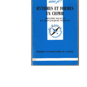 Cover page of the book "Rythmes et formes en chimie: histoire des structures dissipatives" (1997)