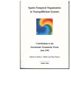 Book cover of the 1992 book "Spatio-Temporal Organization in Nonequilibrium Systems"