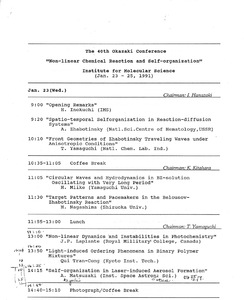 1991 Okazaki Conference schedule (first page)
