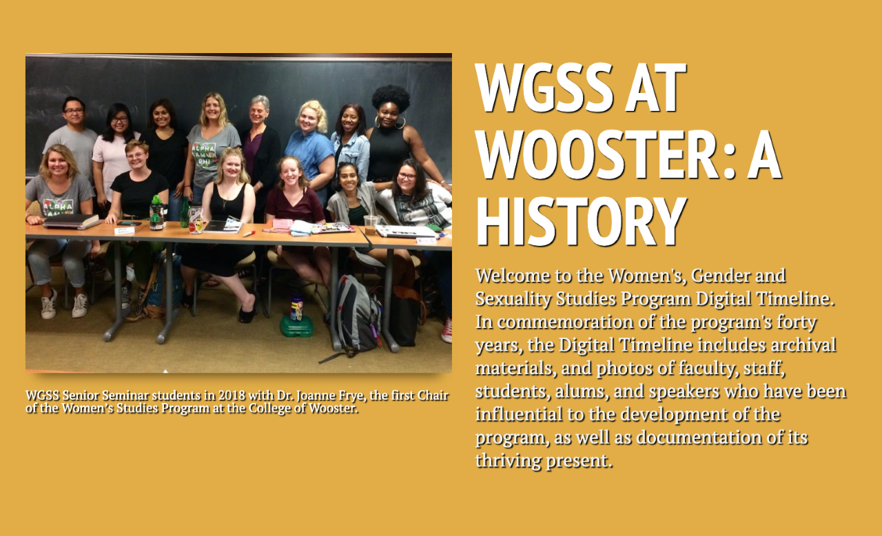 WGSS at Wooster: Past, Present, and Future