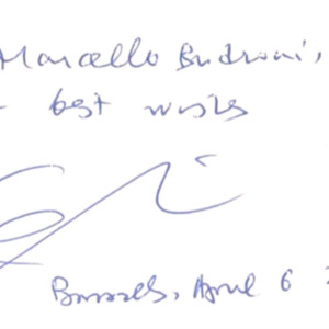Dedication to Marcello Budroni by G. Nicolis