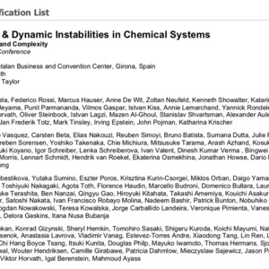 2014 Gordon Research Conferences: Oscillations &amp; Dynamic Instability In Chemical Systems Group Photo - Names