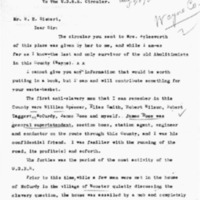 Letter from Albert McFadden to Wilbur Siebert, August 5, 1893