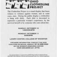 The Ohio Clothesline Project Display Flyer
